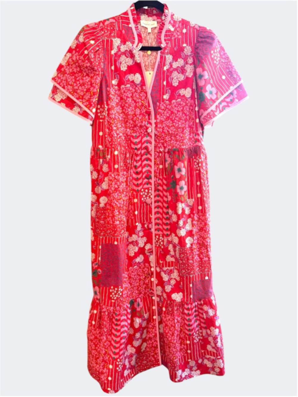 Entro Women’s Sightseer Floral Print Midi Dress in Red Size sS - Picture 3 of 9